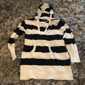 Hooded tunic sweater